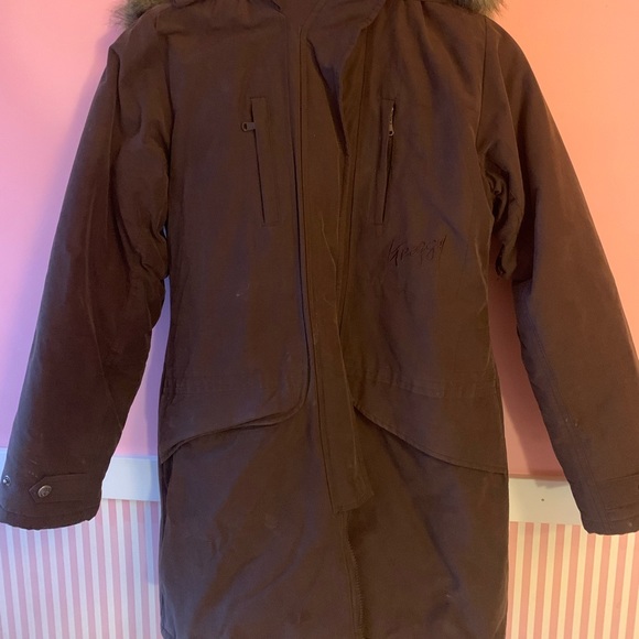 Trendy Brown Winter Coat - Picture 4 of 4
